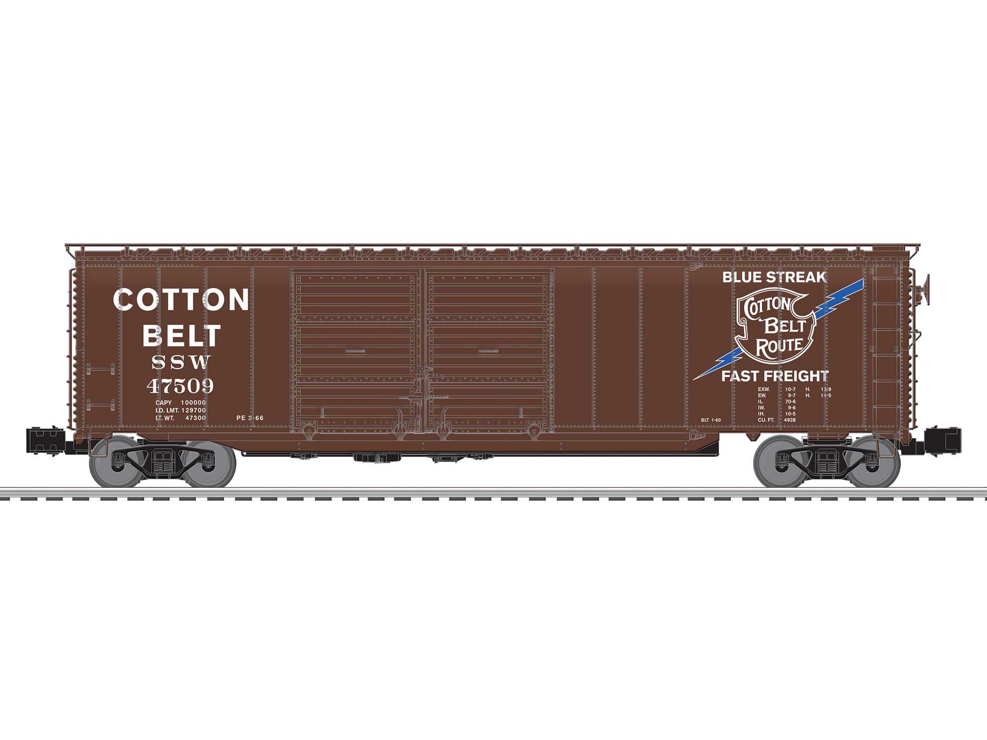 Cotton Belt 50' Double Door Boxcar